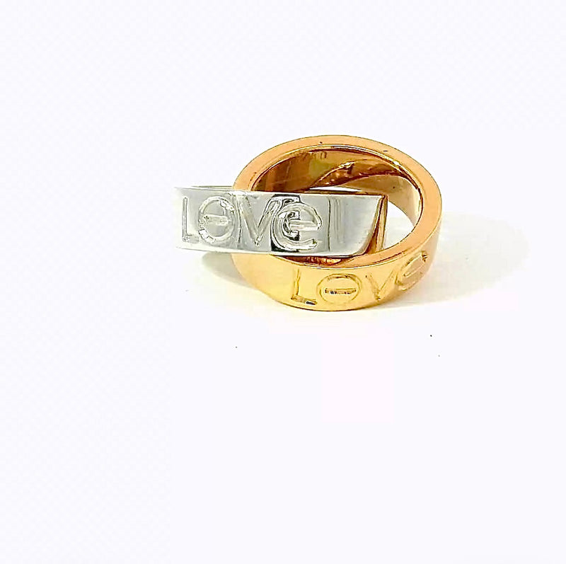 Zeitloser Love-Anhänger in 18 Karat Weiß- &amp; Roségold