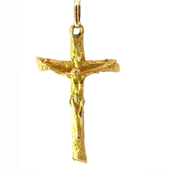 Kreuzanhänger in 14 Karat Gelbgold mit Jesusfigur