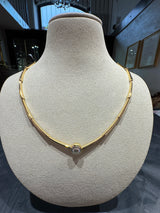 Seltenes Vintage-Collier in 18 Karat Gelbgold mit 1,07 Karat Brillant