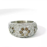 Edler Ring in 18 Karat (750) Weißgold mit Brillanten & Fancy Brillanten