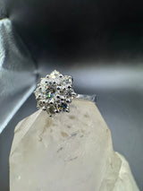 Edler Entourage-Ring in 18 Karat Weißgold mit feinen Brillanten