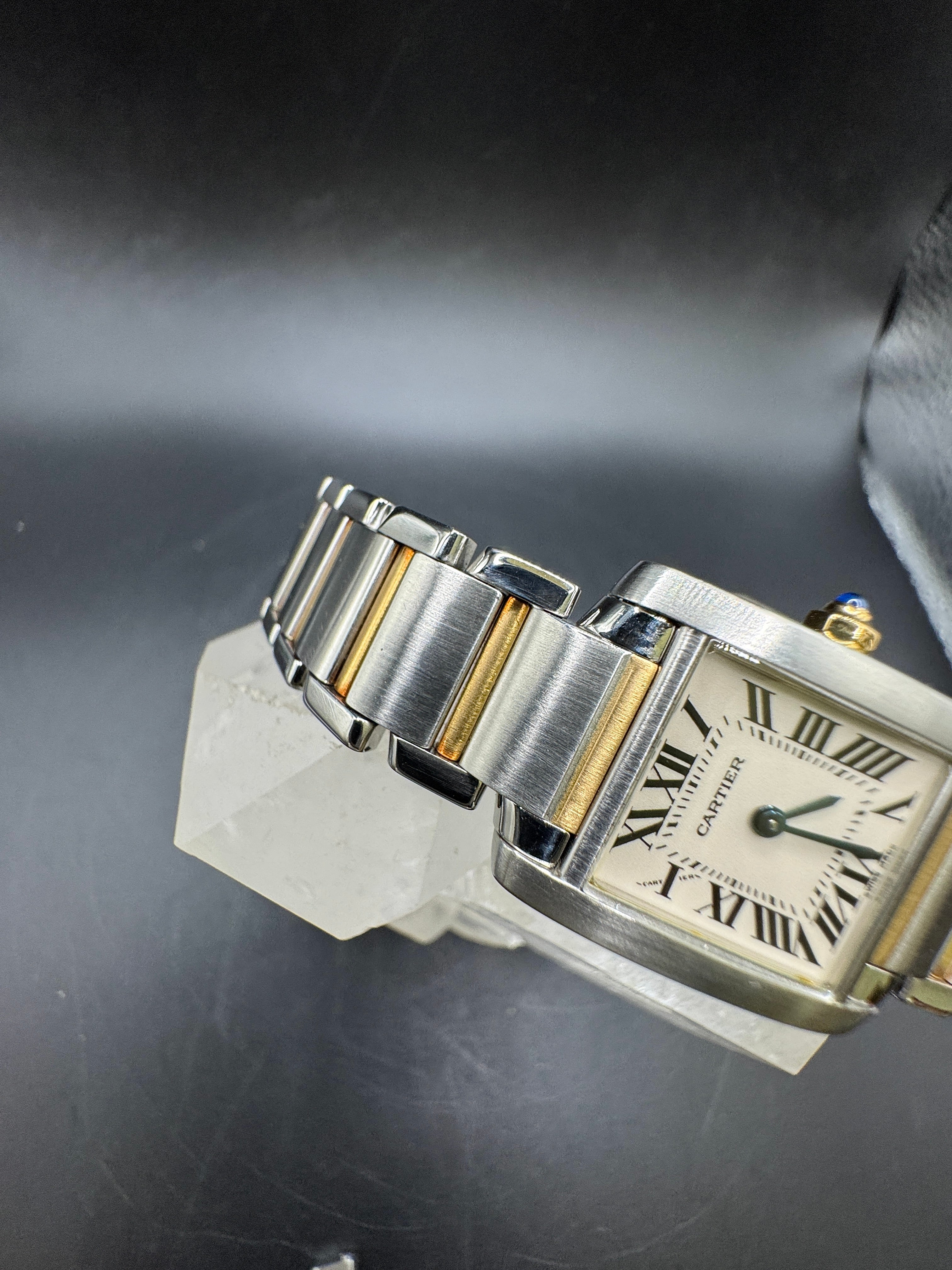 Cartier Tank Française Ref. 2384 Damenuhr in Gold/Stahl