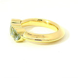 Massiver Aquamarin-Ring in 18 Karat Gelbgold – Handgefertigt aus der Manufaktur Eidel