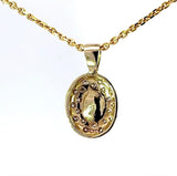 Eleganter Anhänger in 14 Karat Gelbgold mit Smaragd & Brillanten