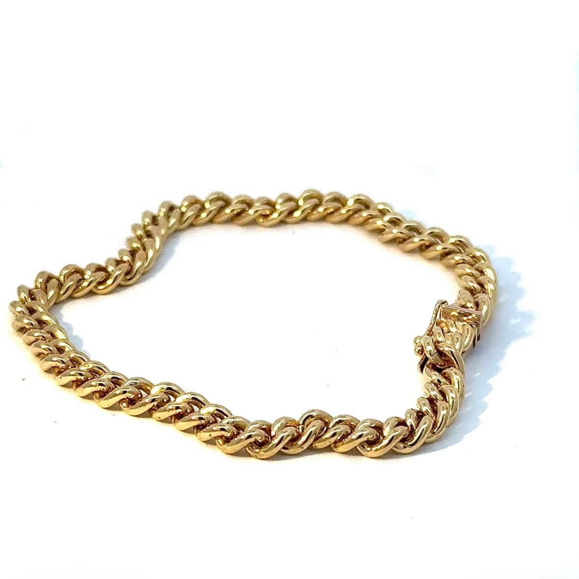 Hochwertiges Rundpanzer-Armband in 18 Karat Gelbgold