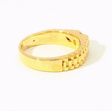 Massiver Ring in 18 Karat Gelbgold mit feinem Brillant 0,50 Karat