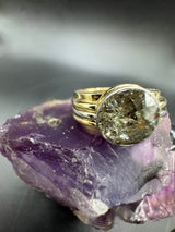 Beeindruckender Vintage-Ring in 14 Karat Gold mit riesigem Fancy-Diamanten