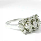 Zeitloser Vintage-Ring in 14 Karat Weißgold mit Brillanten