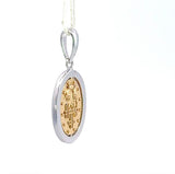 Moderne Madonna Anhänger in 18 Karat Gold mit Brillanten