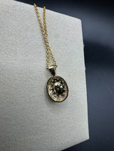 Eleganter Anhänger in 14 Karat Gelbgold mit Smaragd & Brillanten