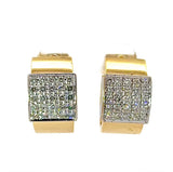Handgefertigte Kreolen in 18 Karat (750) Gelb- und Weißgold mit hochfeinen Brillanten