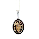 Moderne Madonna Anhänger in 18 Karat Gold mit Brillanten