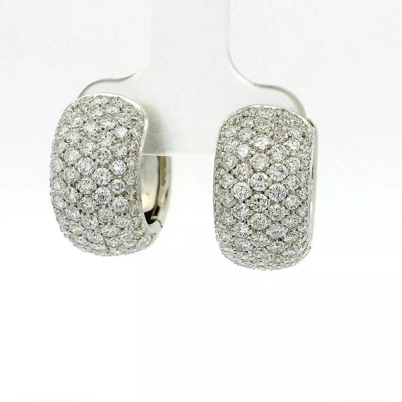 Eindrucksvolle Kreolen in 18 Karat Weißgold – Pavé mit Brillanten