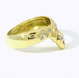 Eleganter Ring in 14 Karat Gelbgold mit feinen Brillanten
