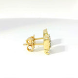 Elegante Ohrringe in 14 Karat (585) Gelbgold mit Diamanten