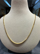 Leuchtende Venezianerkette in 8 Karat Gelbgold mit Federring