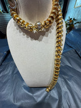 Unfassbar edles Set aus Halskette & Armband in 18 Karat Gelbgold