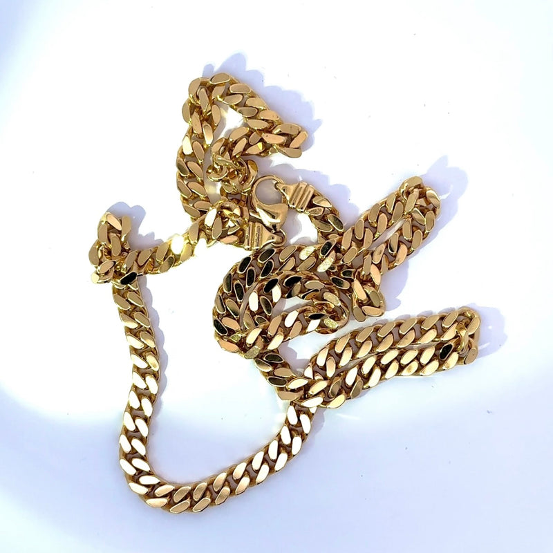 Massive Panzerkette in 18 Karat Gelbgold – hochwertige deutsche Arbeit