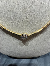 Seltenes Vintage-Collier in 18 Karat Gelbgold mit 1,07 Karat Brillant