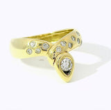 Eleganter Ring in 14 Karat Gelbgold mit feinen Brillanten