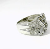 Wirkungsvoller Ring in 14 Karat Weißgold mit Fancy Cognac- & weißen Brillanten