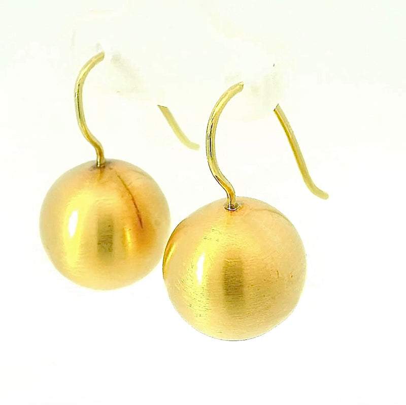 Zeitlose Kugel Ohrringe in 14 Karat strahlendem Gelbgold