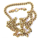 Massive Panzerkette in 18 Karat Gelbgold mit 65 Zentimeter