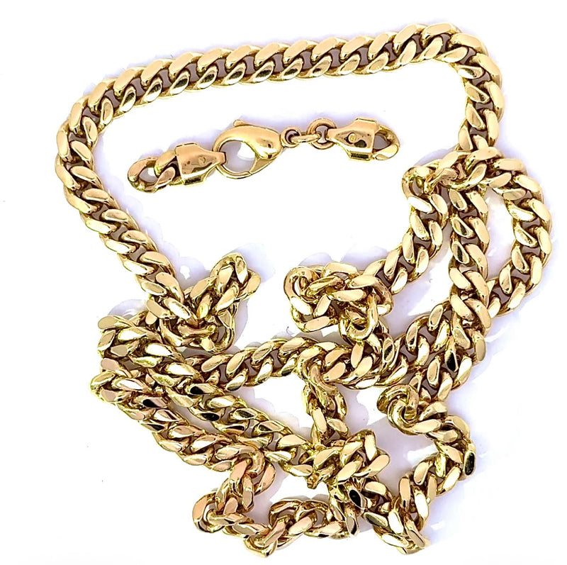 Massive Panzerkette in 18 Karat Gelbgold mit 65 Zentimeter