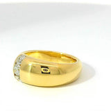 Handgefertigter Ring von Jaufmann in 18 Karat Gold mit Brillanten