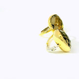 Elegante Kreolen in 18 Karat Gelbgold mit lebhaften Rauchquarzen