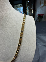 Massive & kantige Panzerkette in 18 Karat (750) Gelbgold mit Karabiner