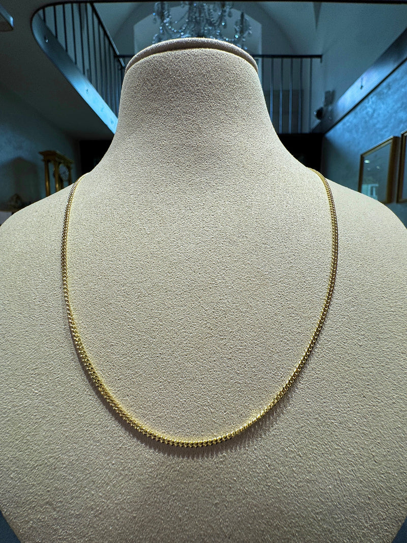 Leuchtende Panzerkette in 8 Karat Gelbgold mit Federring | Halsketten - Schmuck Schroll