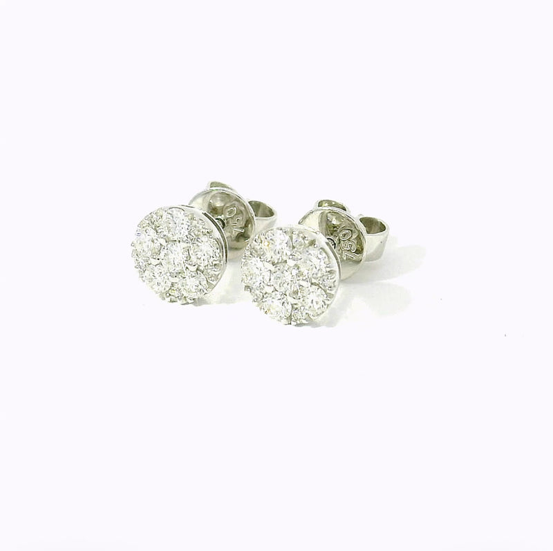 Moderne Brillantstecker in 18 Karat Weißgold mit hochfeinen Brillanten