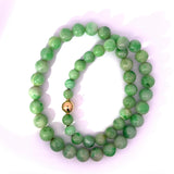 Hochwertige Jade-Kette mit 18 Karat Kugelschloss