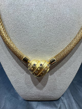 Dominantes Collier in 18 Karat (750) Gelbgold mit Brillanten