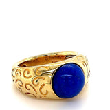 Original Cantelli Blue Moon Ring in 18 Karat Gelbgold mit feinem Lapis Lazuli