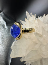 Beeindruckender Ring in 14 Karat Gelbgold mit feinen Tansanit & Brillanten
