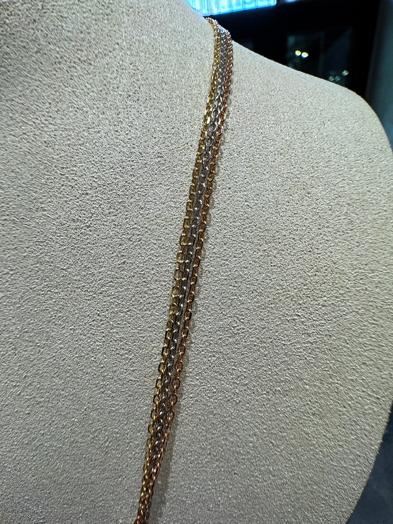 Cartier Halskette in 18 Karat Gelb-,Weiß-& Roségold