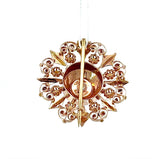 Art Déco Brosche in 14 Karat Roségold mit Altschliff-Diamant & Naturperlen