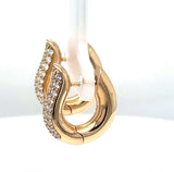 Große Tamara Comolli Signature Drop Hoops Pavé Creolen in 18 Karat Rosegold