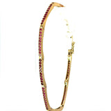 Elegantes Armband in 14 Karat Gelbgold mit rosa Saphiren & Rubinen