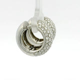 Eindrucksvolle Kreolen in 18 Karat Weißgold – Pavé mit Brillanten