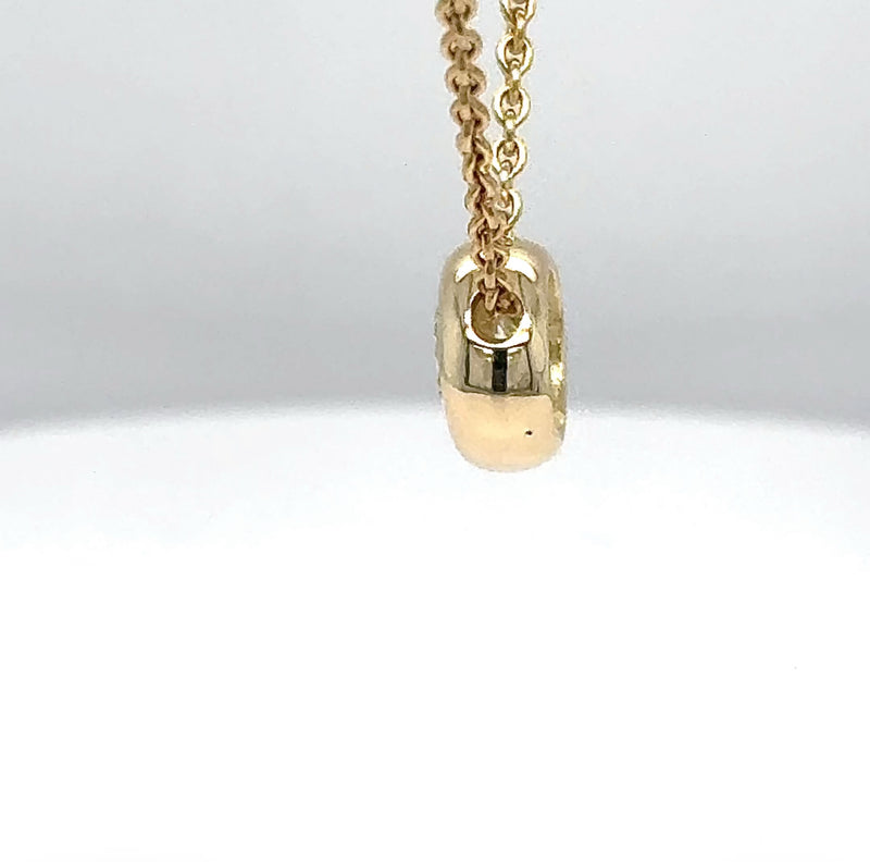 Edler Solitär Anhänger in 14 Karat Gelbgold mit feinen Brillant & Kette