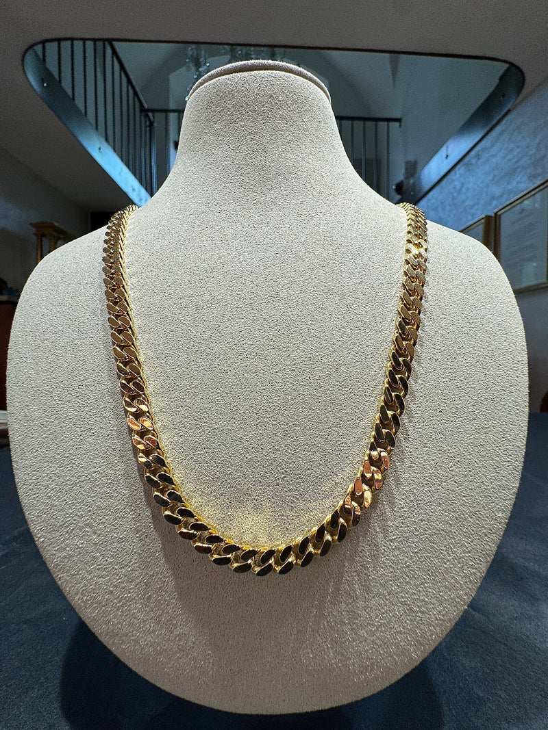 Massive Panzerkette in 18 Karat Gelbgold – hochwertige deutsche Arbeit | Halsketten - Schmuck Schroll