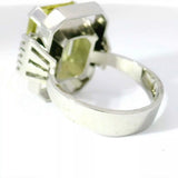 Einmaliger Ring in 18 Karat Weißgold mit Zitronenquarz & Brillanten
