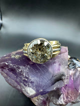 Beeindruckender Vintage-Ring in 14 Karat Gold mit riesigem Fancy-Diamanten