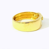 Feiner Saphirring in 18 Karat Gelbgold – Handgefertigt mit Brillanten