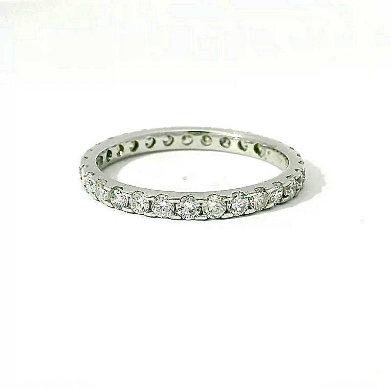 Moderner Memory Ring in 14 Karat Weißgold mit Brillanten