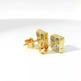 Elegante Ohrringe in 14 Karat (585) Gelbgold mit Diamanten
