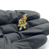 Vibrant opal pendant in 14k yellow gold